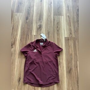 Adidas Burgundy Polo Shirt medium NWT